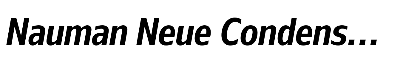 Nauman Neue Condensed Semi Bold Italic